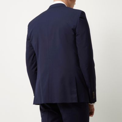 Navy slim fit suit jacket
